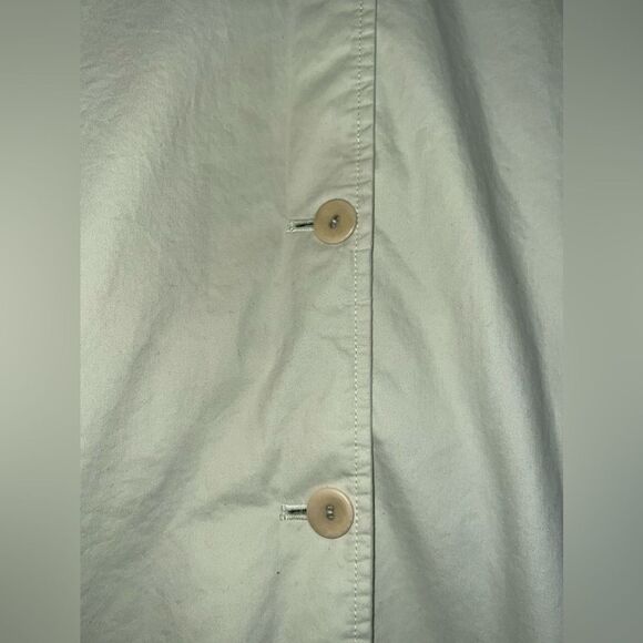 Eileen Fisher Keylime Green Cotton Water Resistant Jacket Size Large EUC - Picture 2 of 10